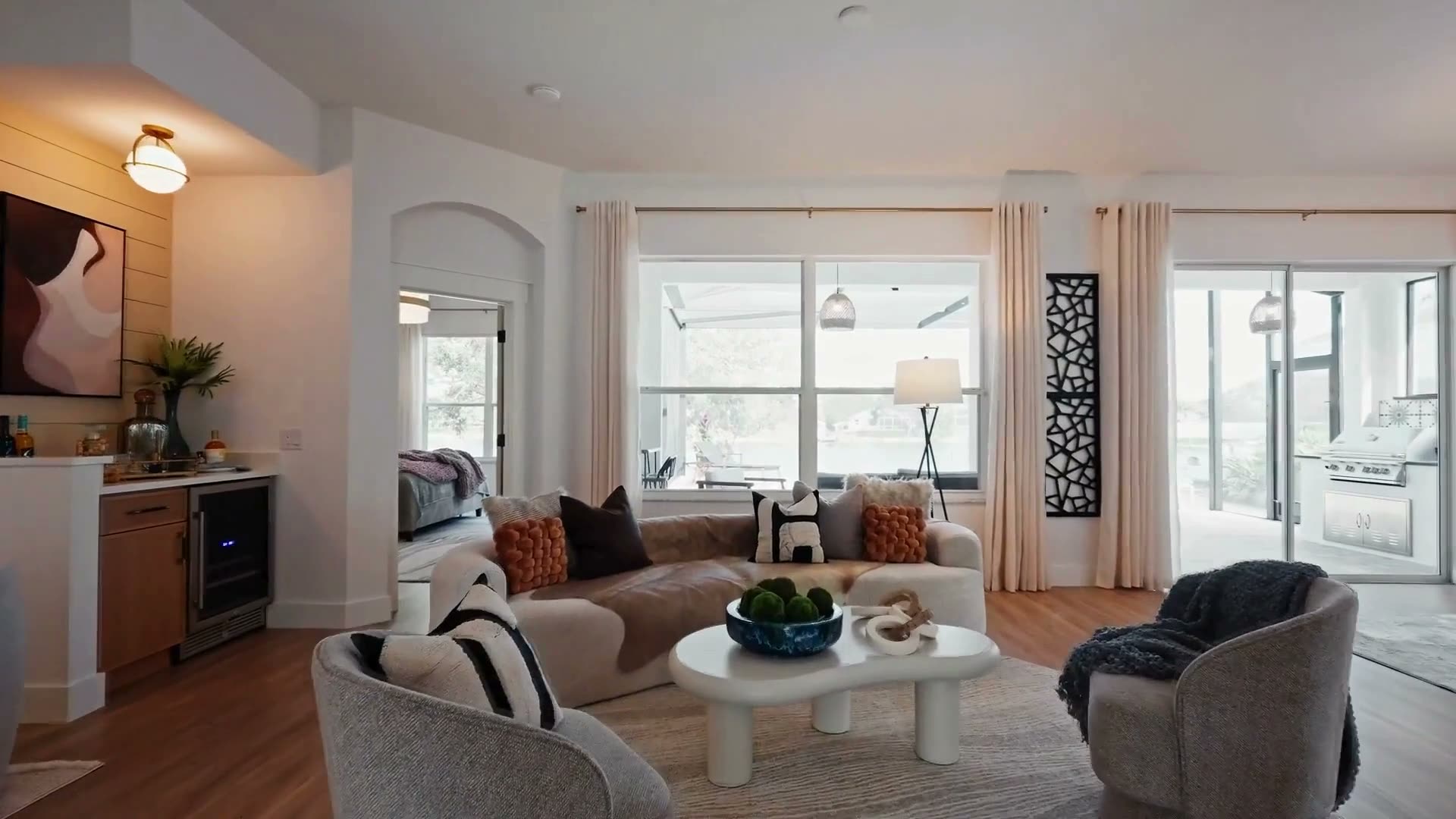Beautifully staged Sarasota living room